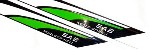 SAB-WOH 600mm CARBON FBL MAINBLADES 600mm GREEN / WHITE