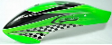 SAB GFK Airbrushhaube / Canopy RACING GREEN - Goblin 500 Sport