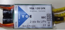 YGE 120 LV Brushlessregler mit HV BEC & Kühlkörper V2
